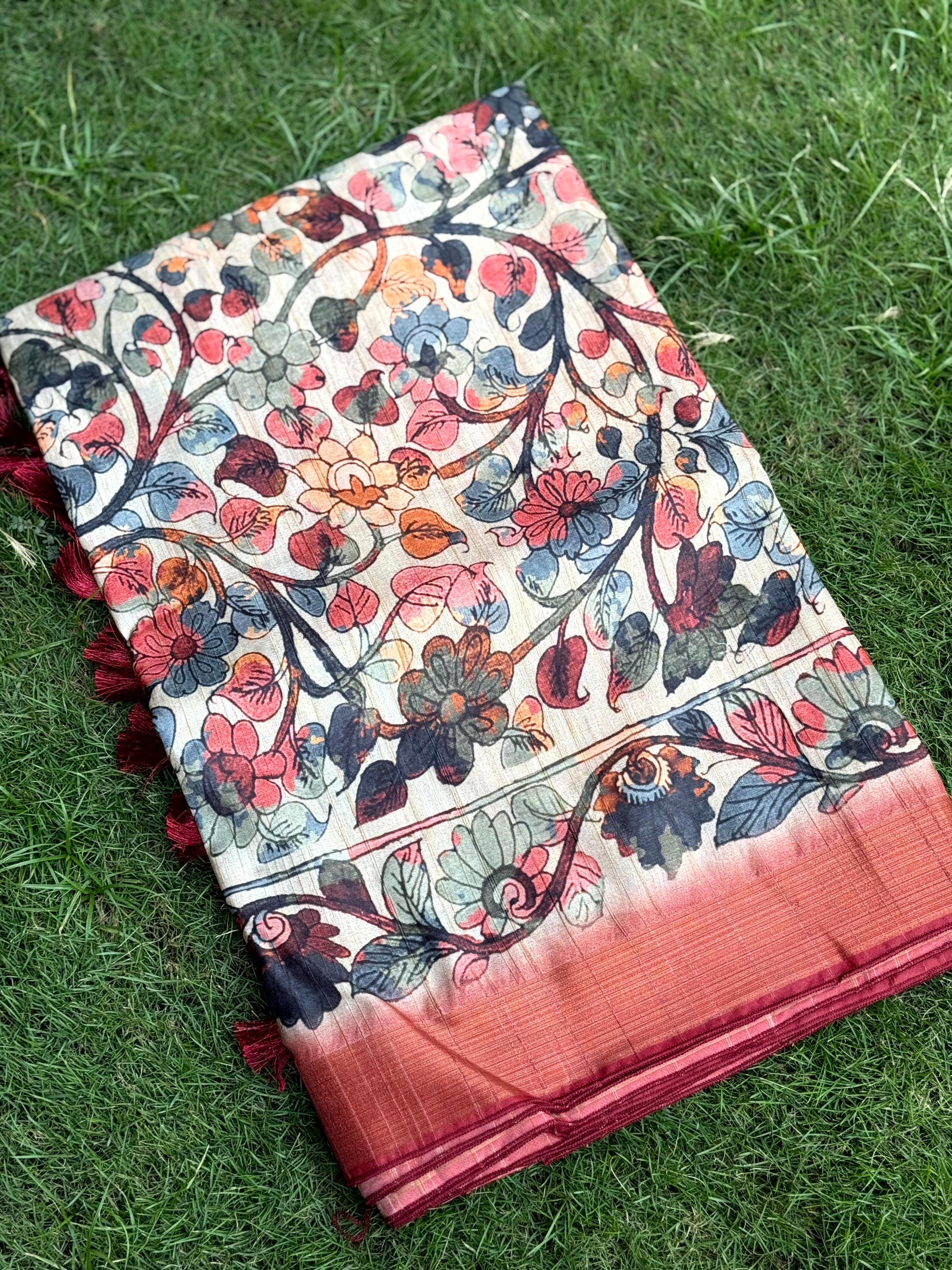 Exclusive Floral Kalamkari Saree