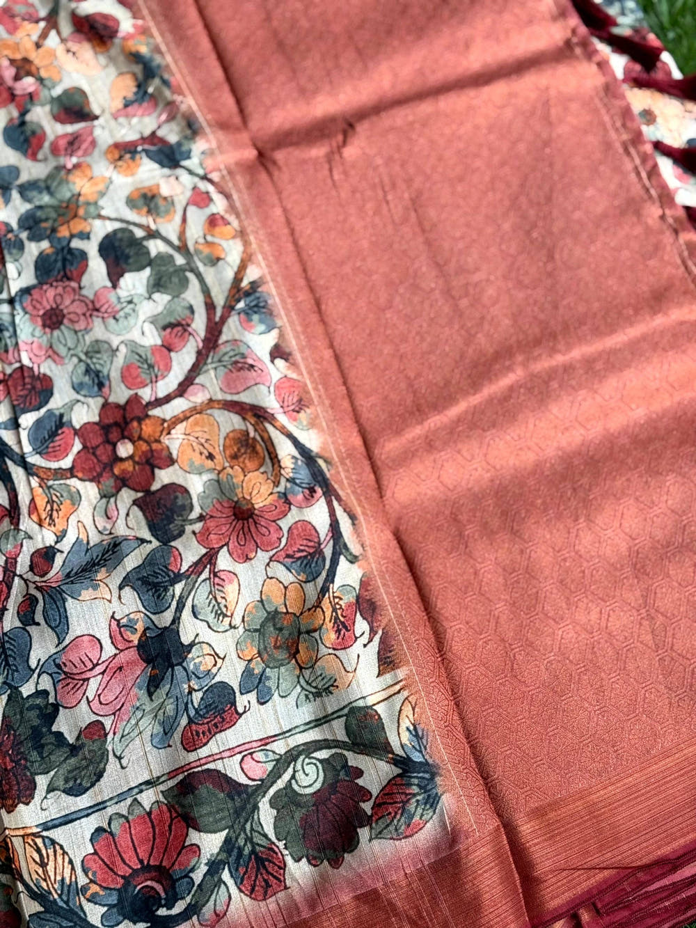 Exclusive Floral Kalamkari Saree