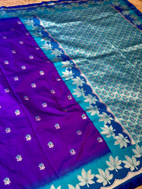 Purple Soft Silk Kanjivaram Saree