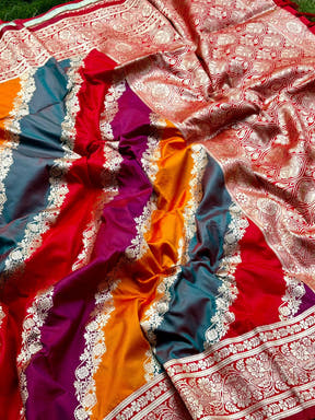 Radiant Banarasi Katan Silk Zari Weaving Saree
