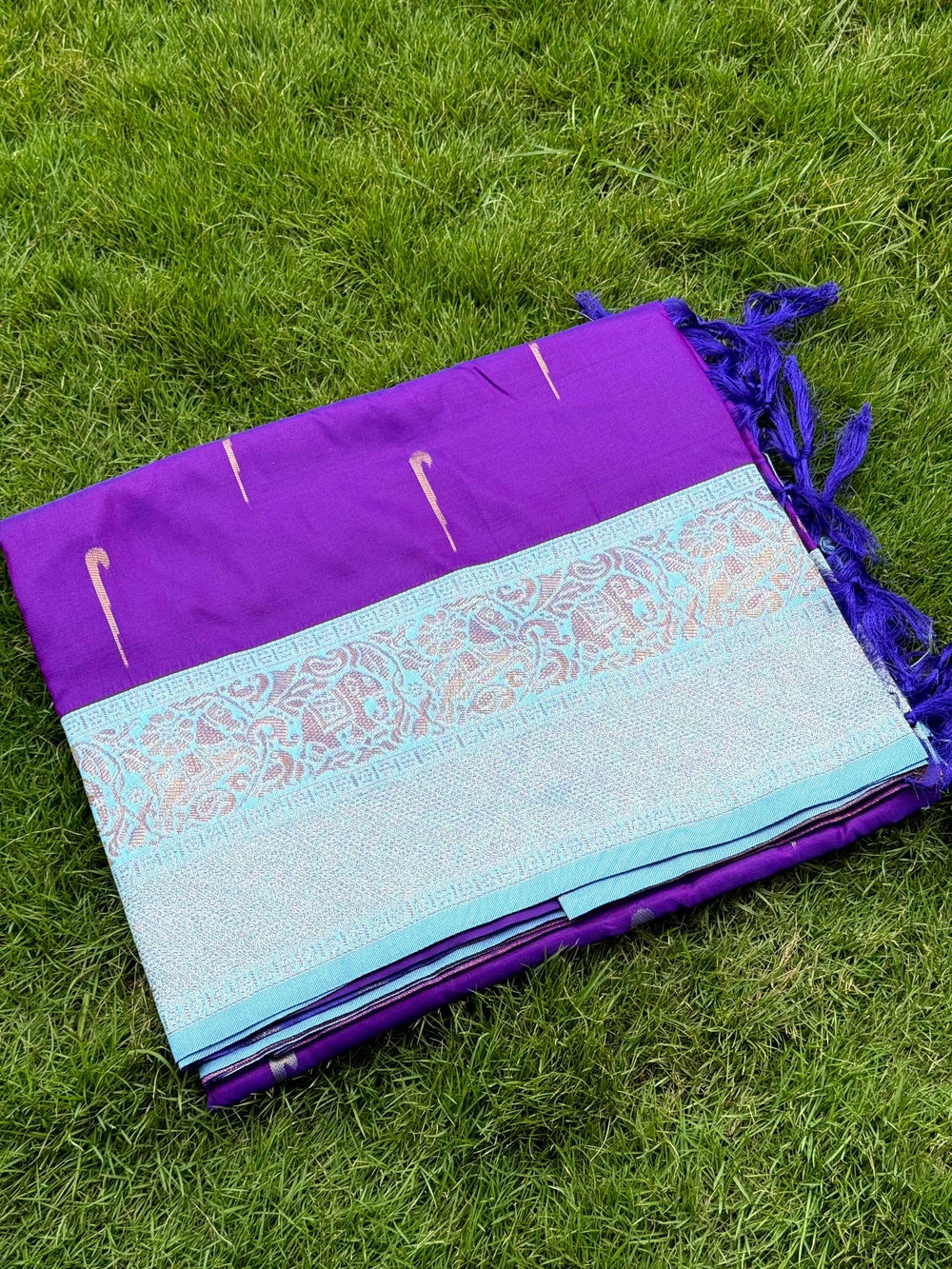 Purple Gold Zari Soft Silk Paithani Saree