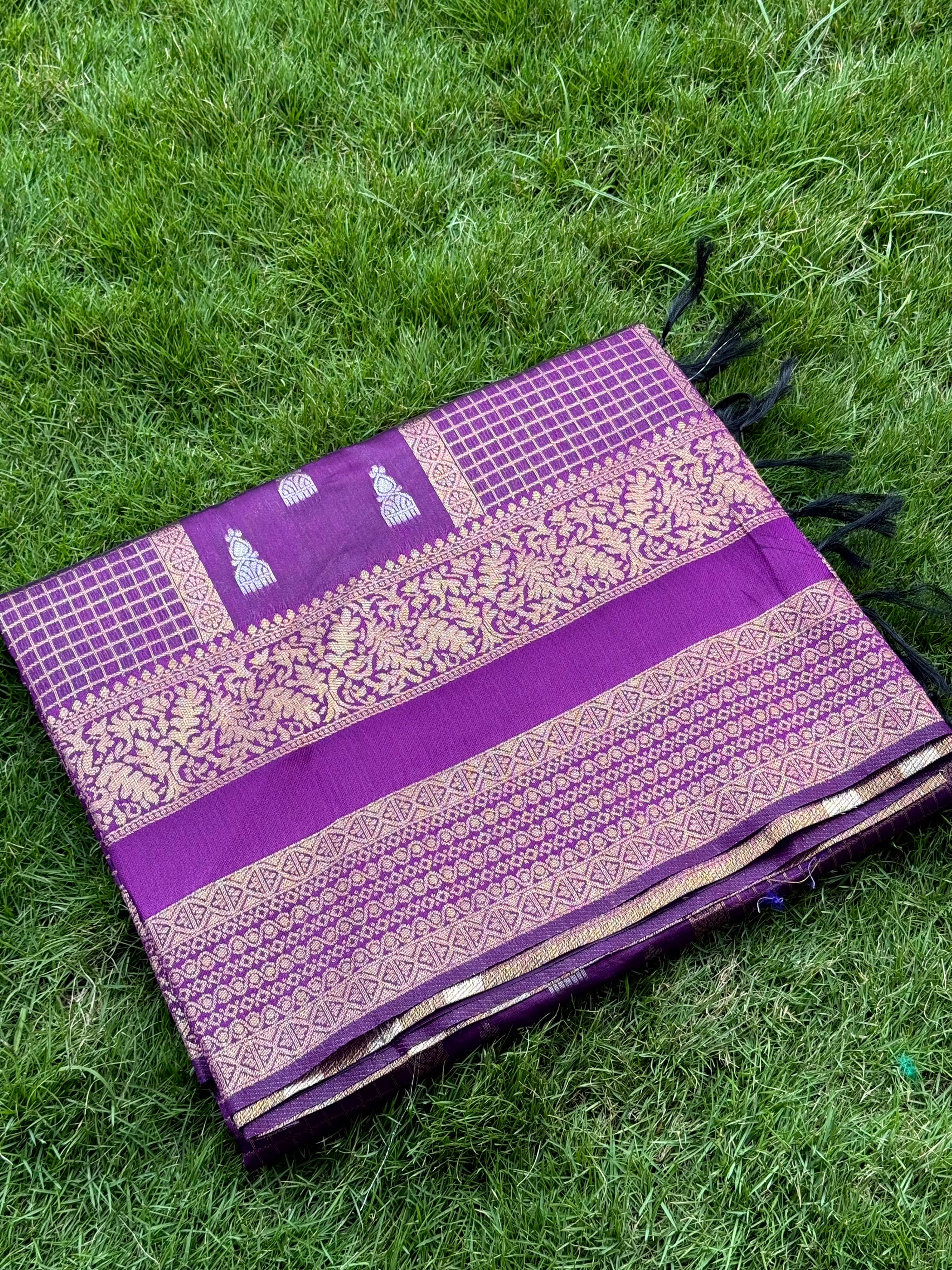 Regal Wine Banarasi Katan Silk Saree