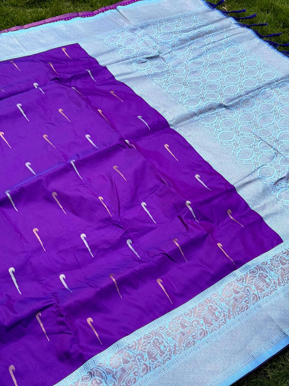 Purple Gold Zari Soft Silk Paithani Saree