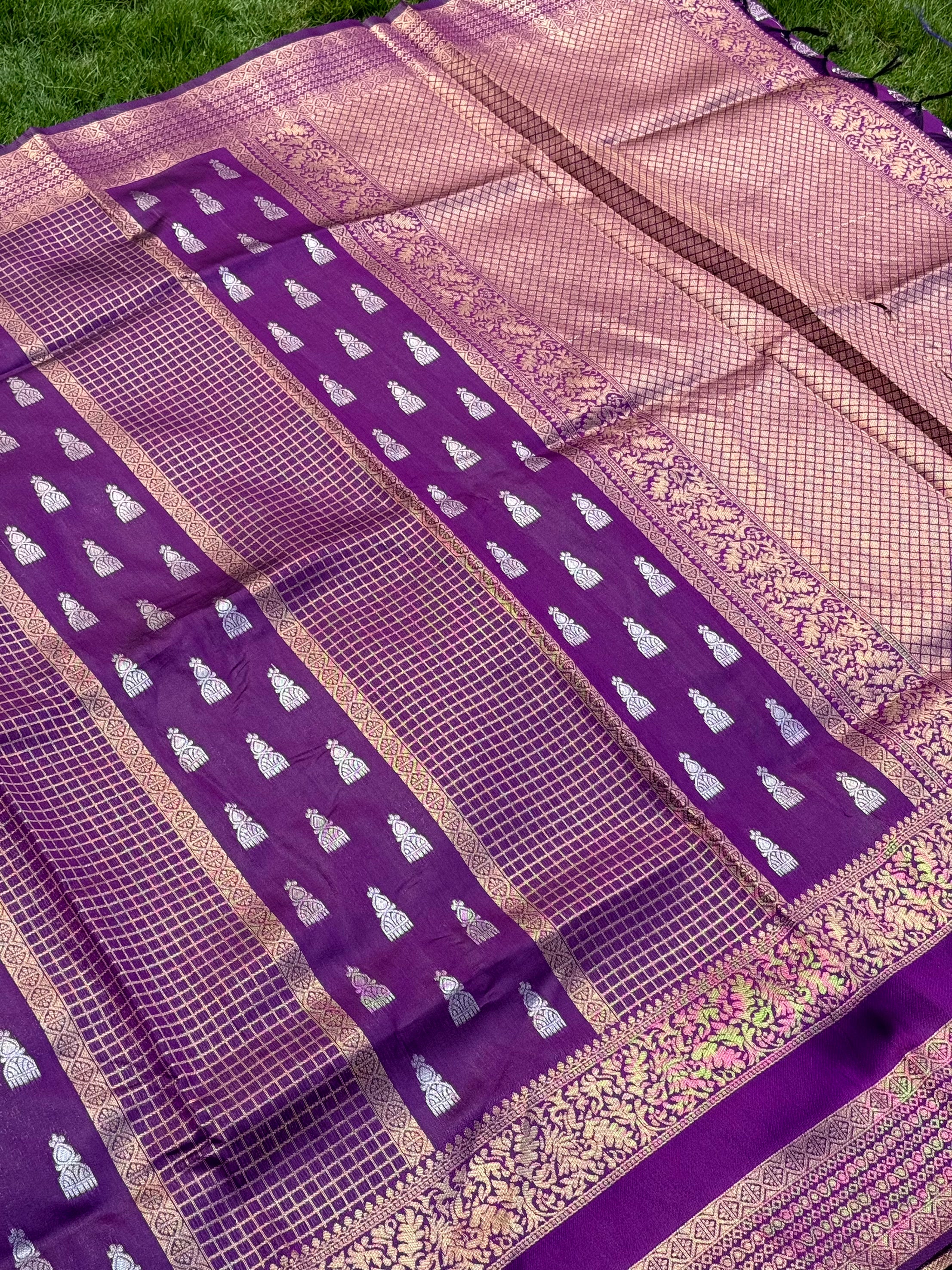 Regal Wine Banarasi Katan Silk Saree