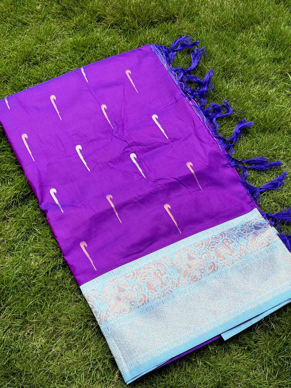 Purple Gold Zari Soft Silk Paithani Saree