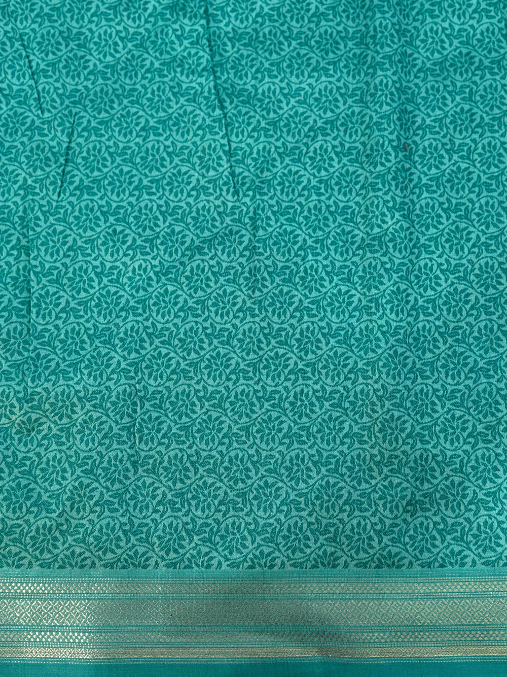 Radiant Sky Blue Gold Zari Tissue Saree