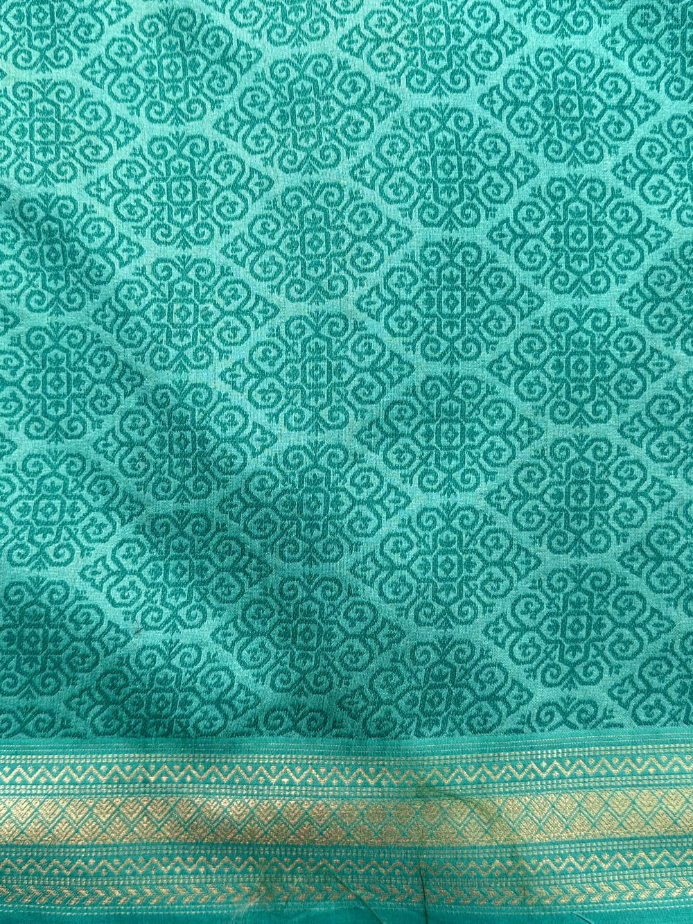 Elegant Sky Blue Gold Zari Tissue Saree