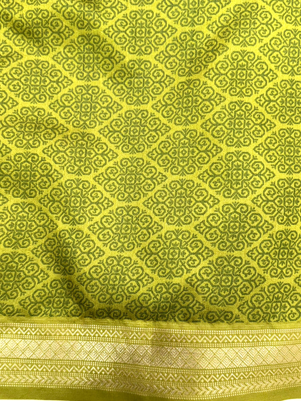 Elegant Green Gold Zari Tissue Saree

