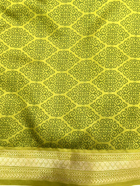 Elegant Green Gold Zari Tissue Saree

