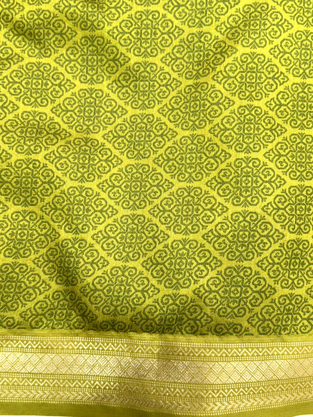Elegant Green Gold Zari Tissue Saree