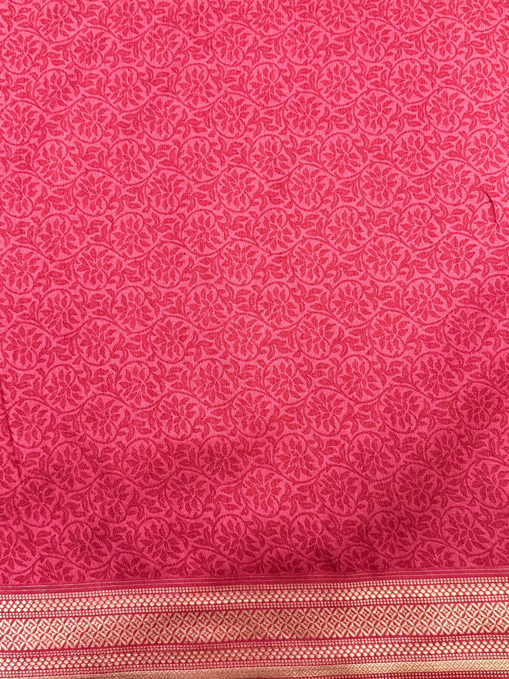 Radiant Pink Gold Zari Tissue Saree