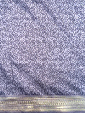 Radiant Lavender Gold Zari Tissue Saree