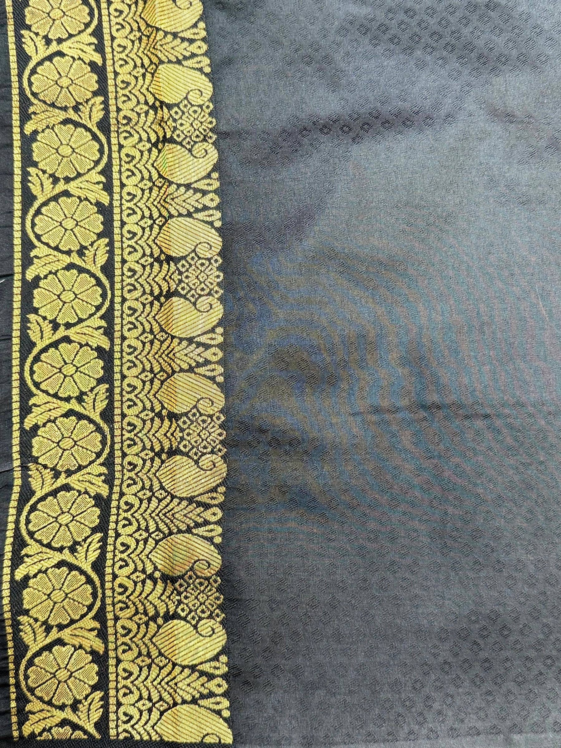 Brown Soft Silk Sona Chandi Butta Saree

