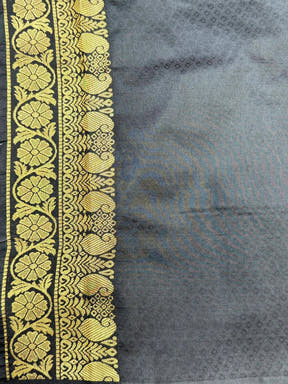 Brown Soft Silk Sona Chandi Butta Saree

