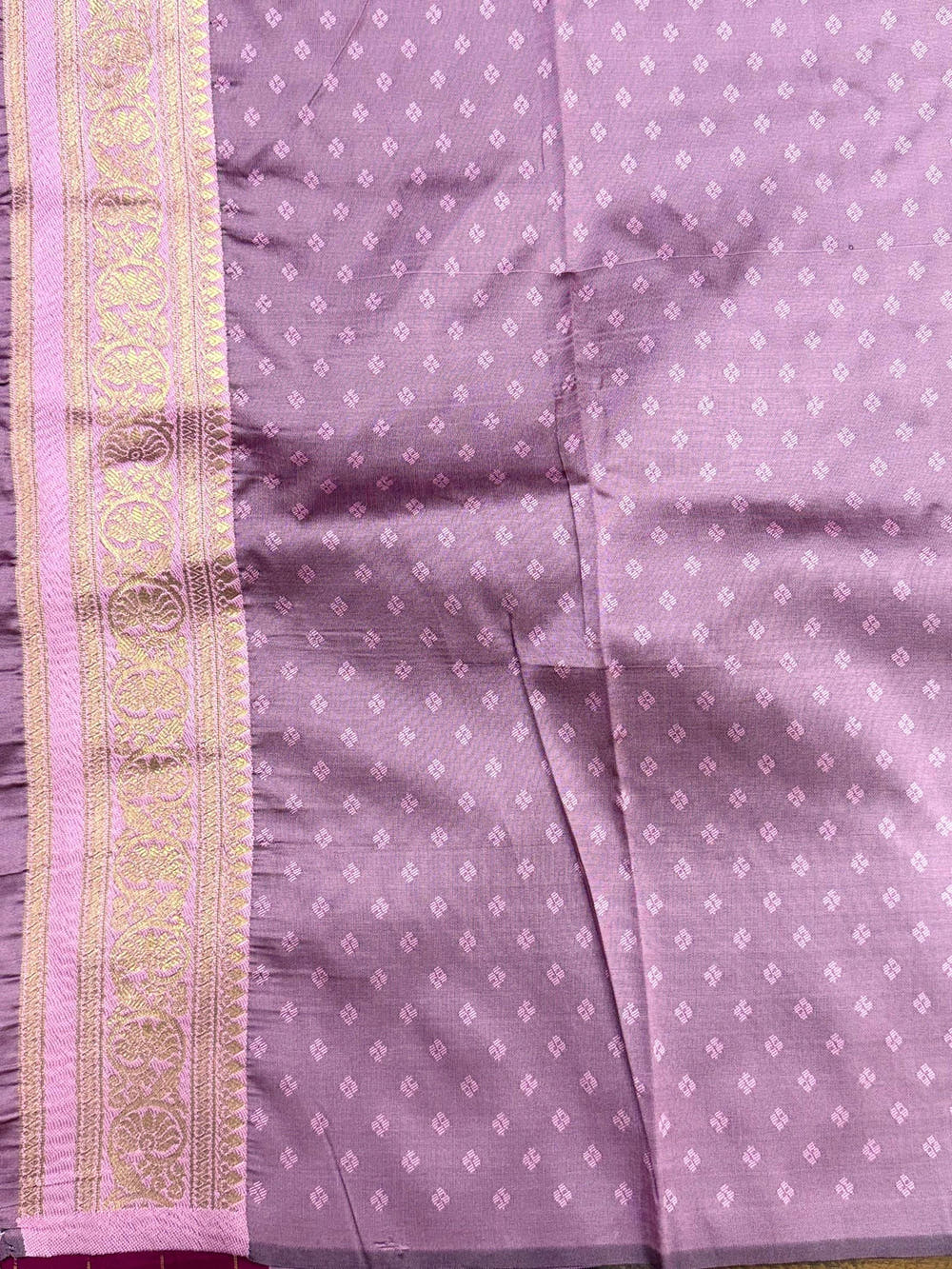 Wine Soft Silk Gadwal Border Saree

