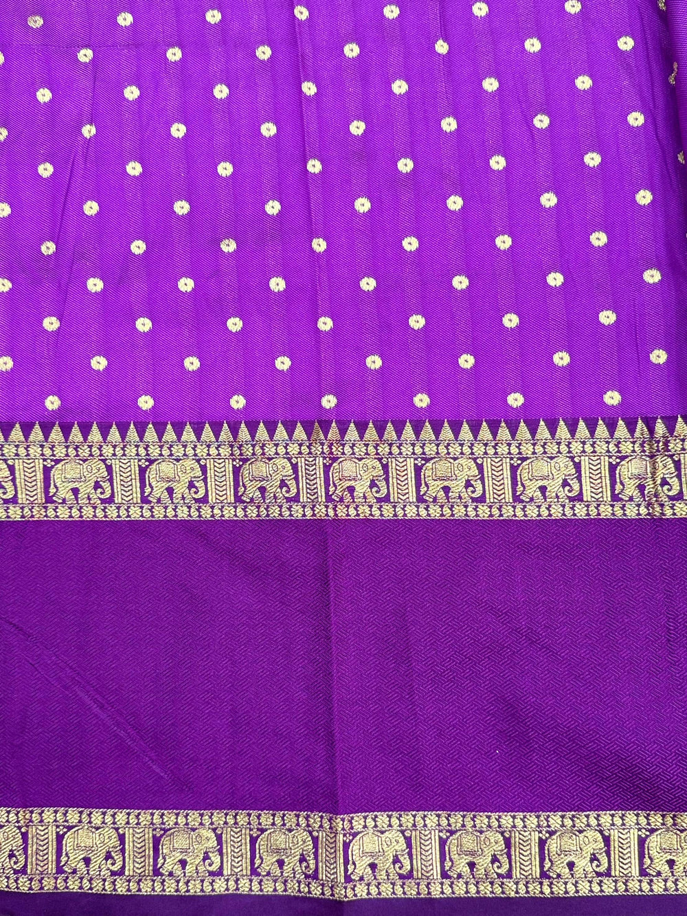 White Gadhwal Pure Soft Silk Saree