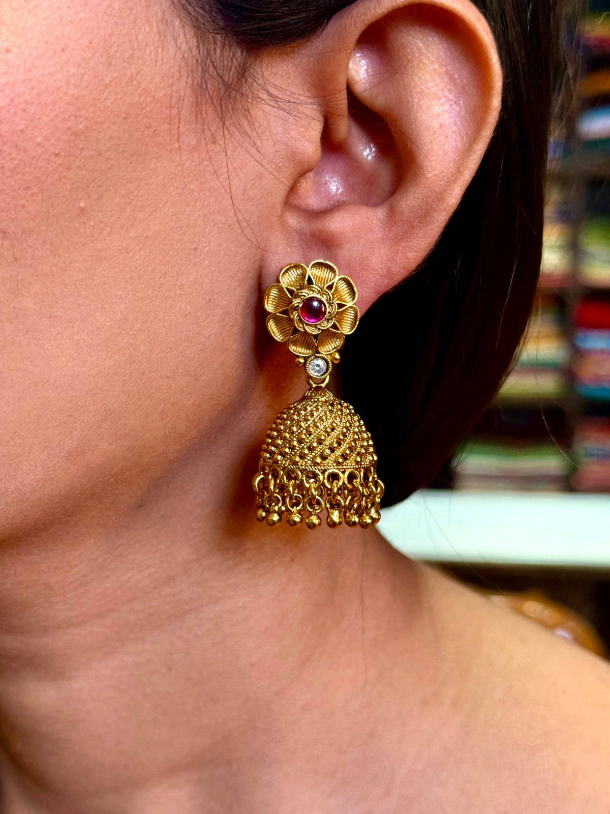 Heritage Ruby Floral Earrings


