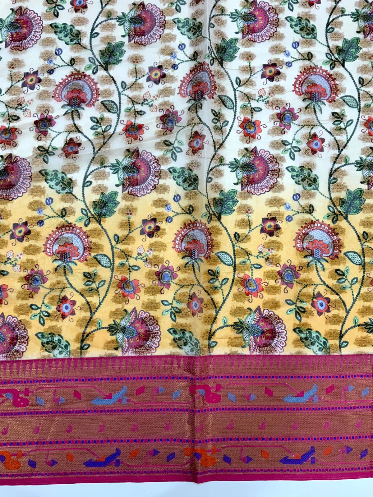 Radiance Kalamkari Printed Tissue Saree

