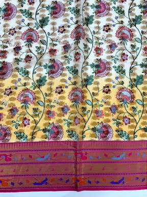 Radiance Kalamkari Printed Tissue Saree

