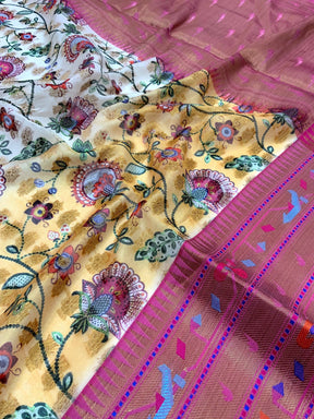 Radiance Kalamkari Printed Tissue Saree

