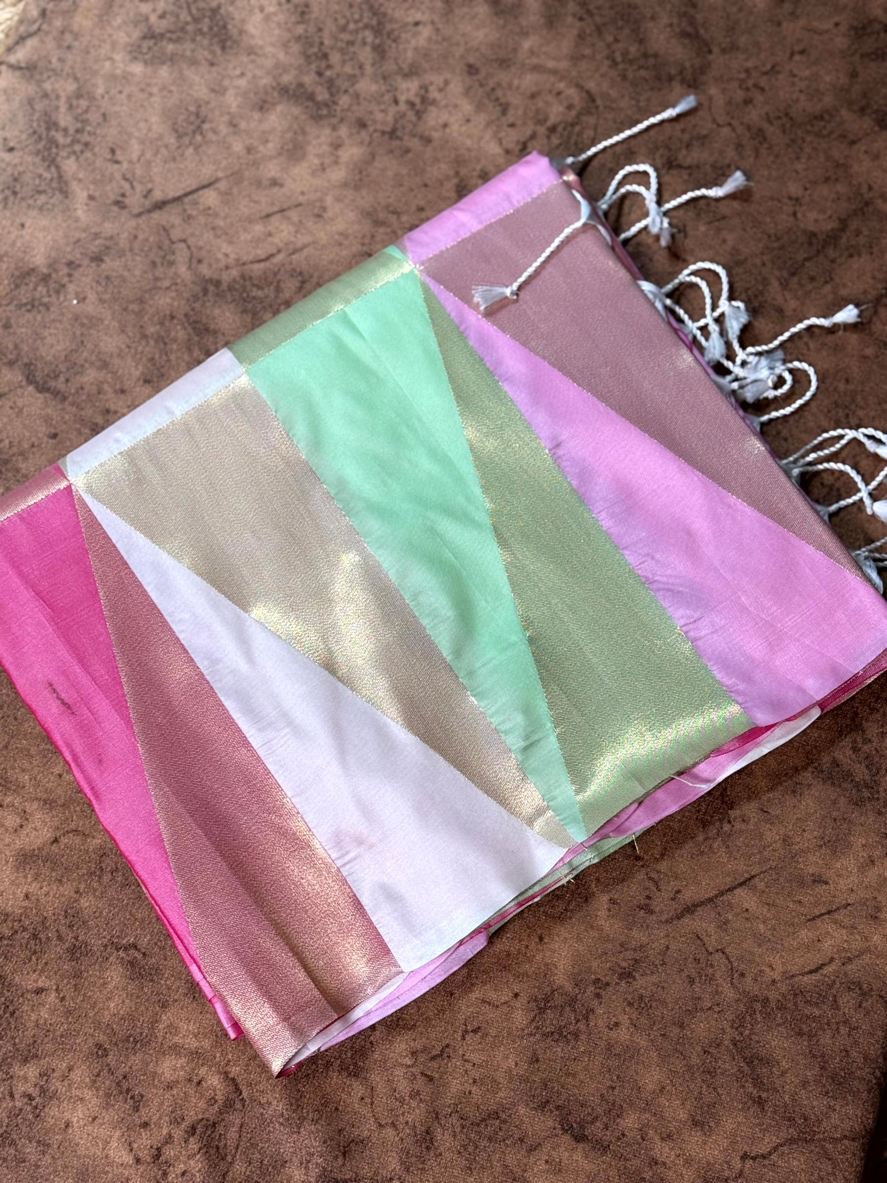 Multicolor Geometric Kanjivaram Saree