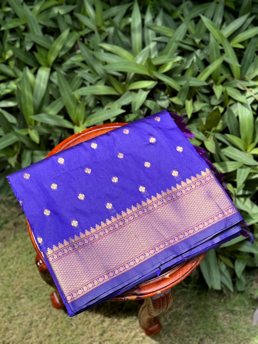 Purple Copper Zari Woven Soft Silk Paithani Saree