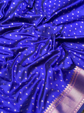 Purple Copper Zari Woven Soft Silk Paithani Saree