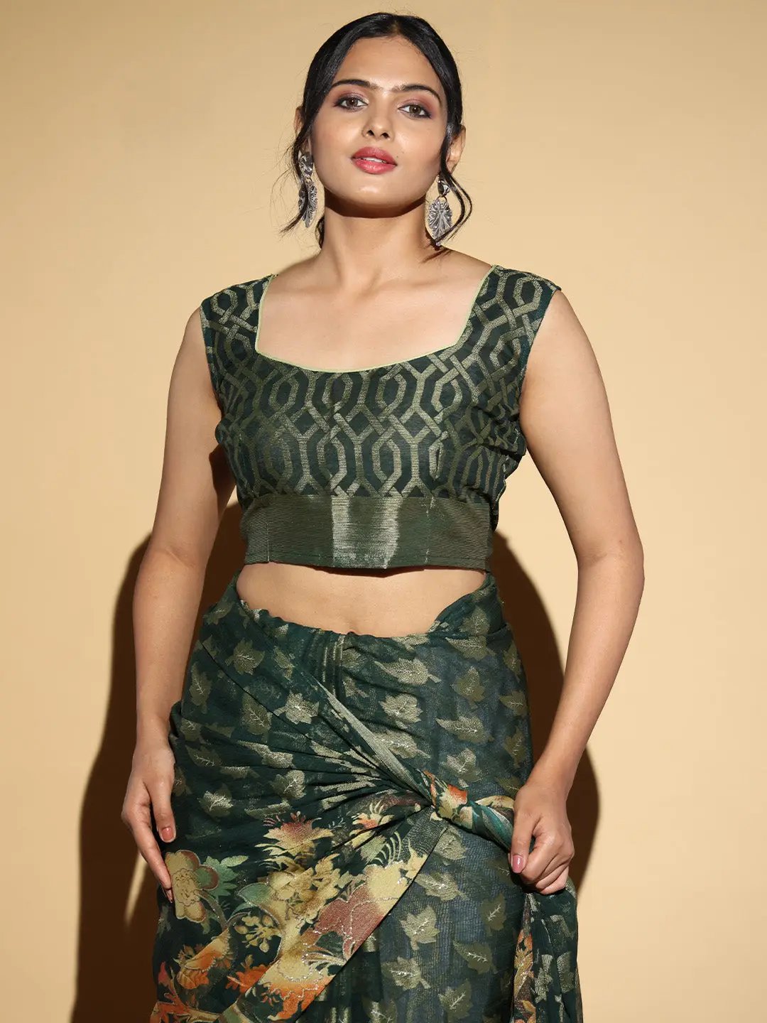 Soft Georgette Multi Colored Designer Saree