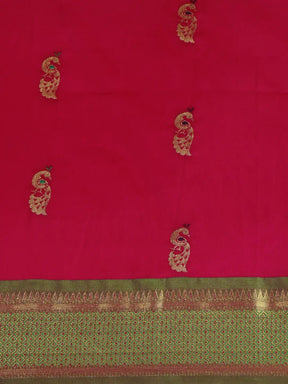 Exquisite Yevla Paithani Minakari Work Silk Saree in Pink Colour