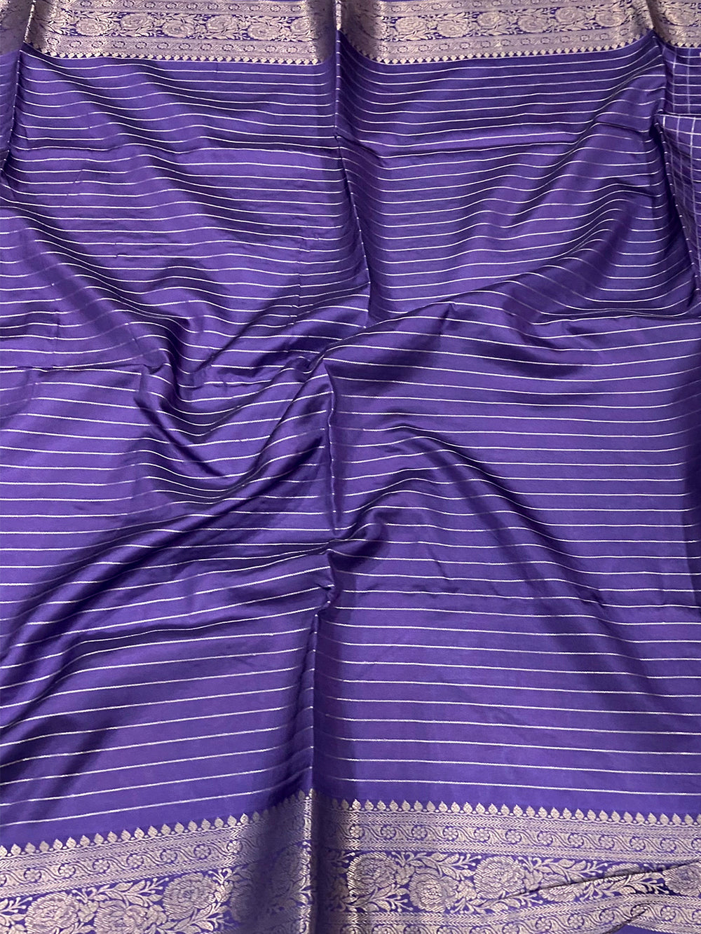 Radiant in Purple Floral Print Saree