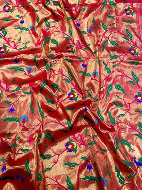 Rani Pink Yeola Paithani Soft Silk Saree