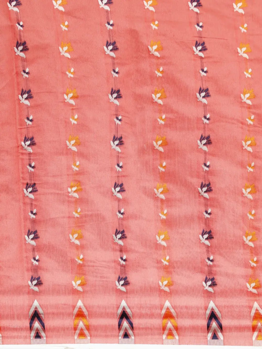 Dhakai Jamdani Cotton Silk Saree