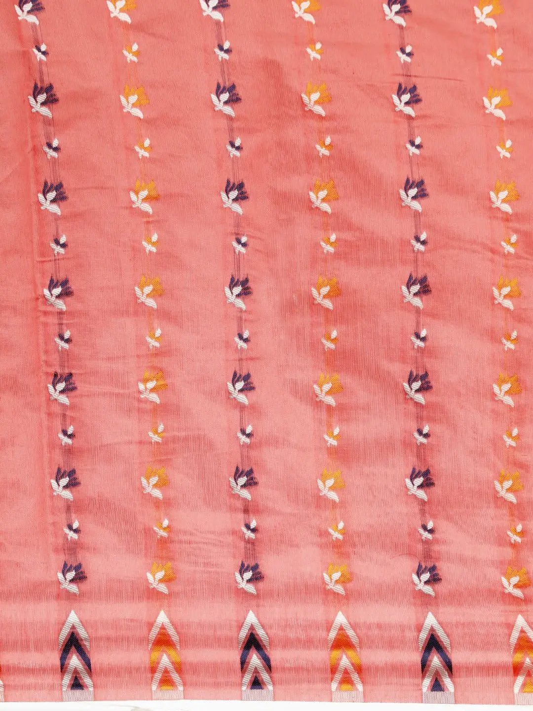 Dhakai Jamdani Cotton Silk Saree