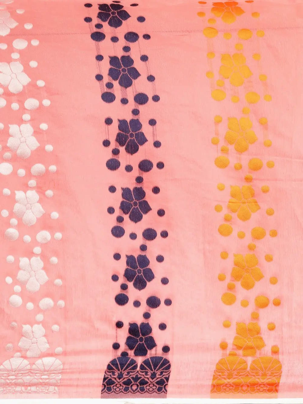 Dhakai Jamdani Cotton Silk Saree