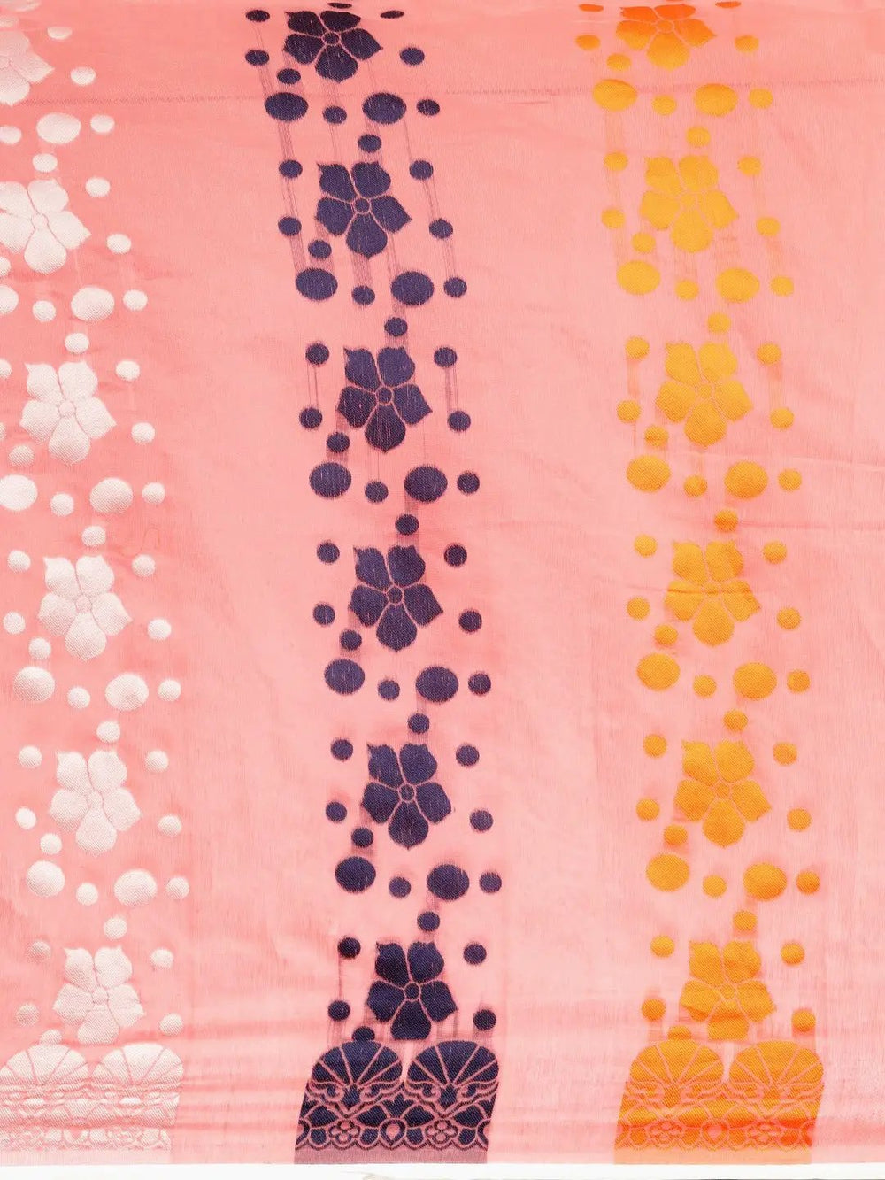 Dhakai Jamdani Cotton Silk Saree