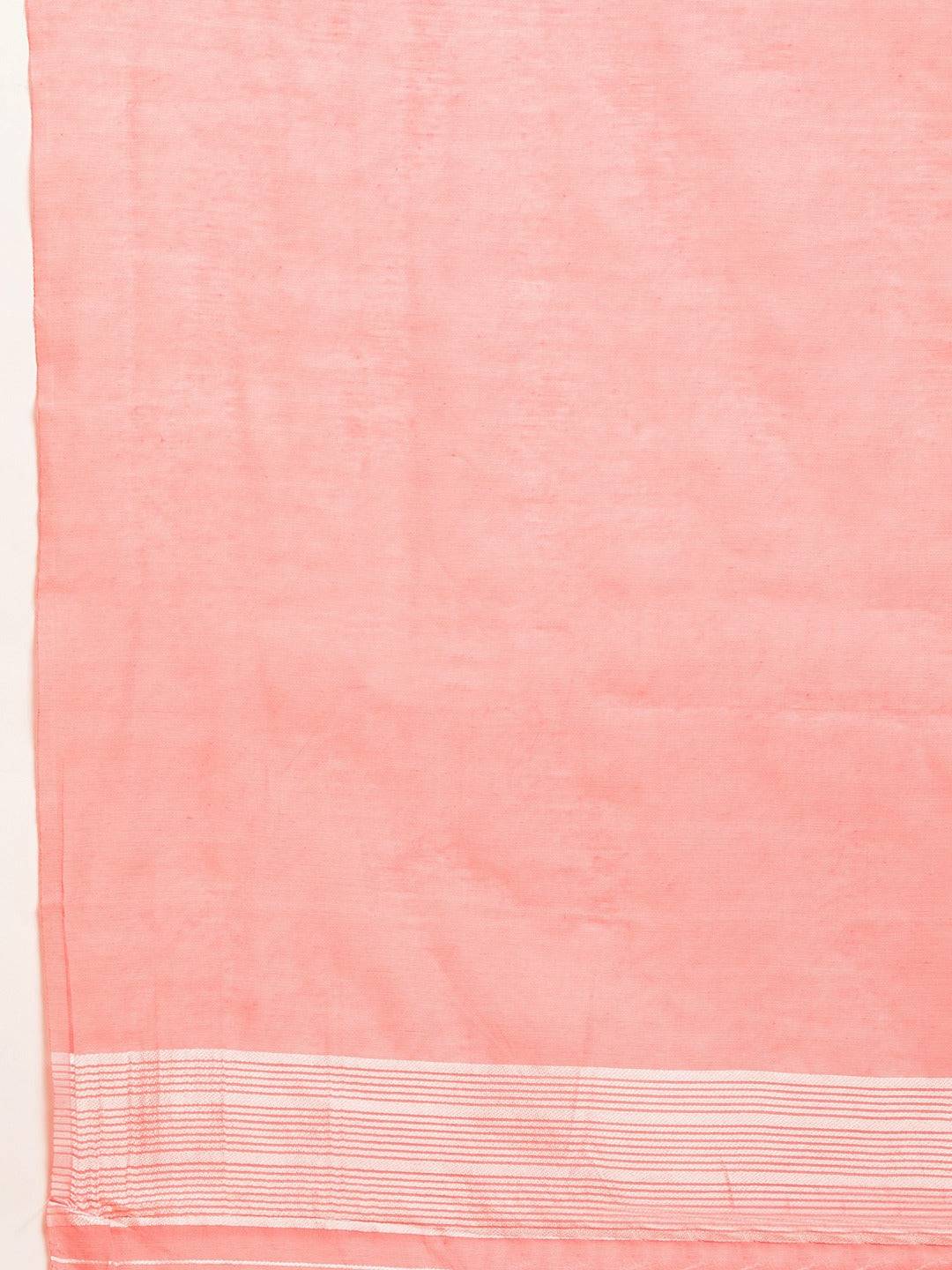 Dhakai Jamdani Cotton Silk Saree