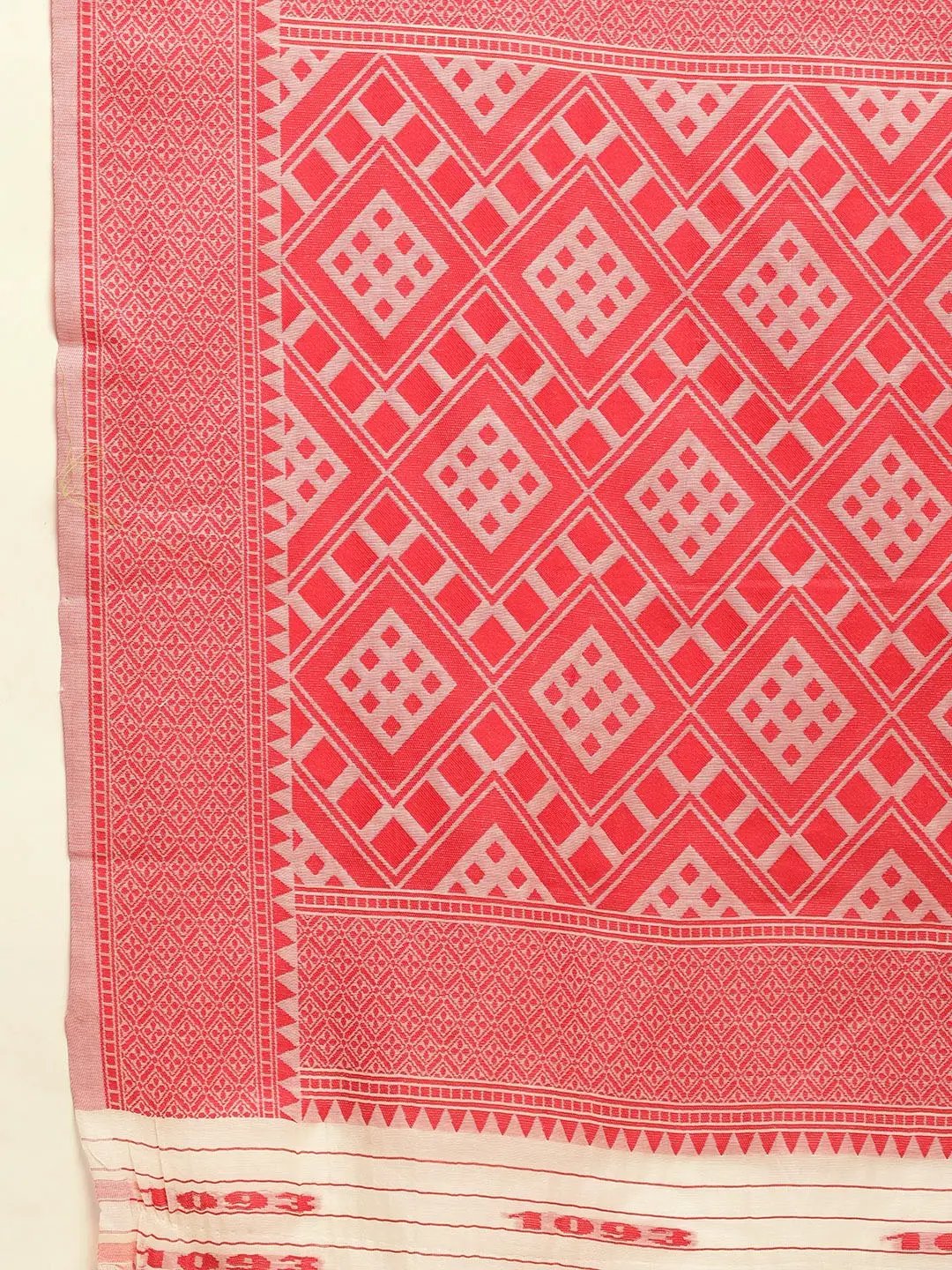 Dhakai Jamdani Cotton Silk Saree