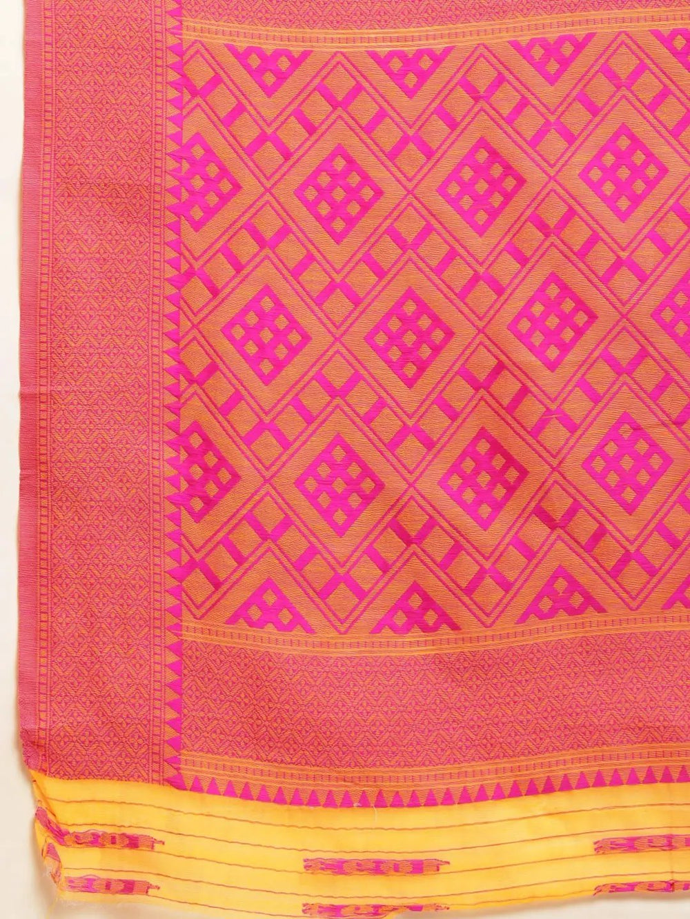 Dhakai Jamdani Cotton Silk Saree