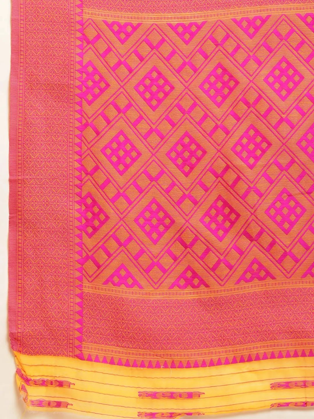 Dhakai Jamdani Cotton Silk Saree