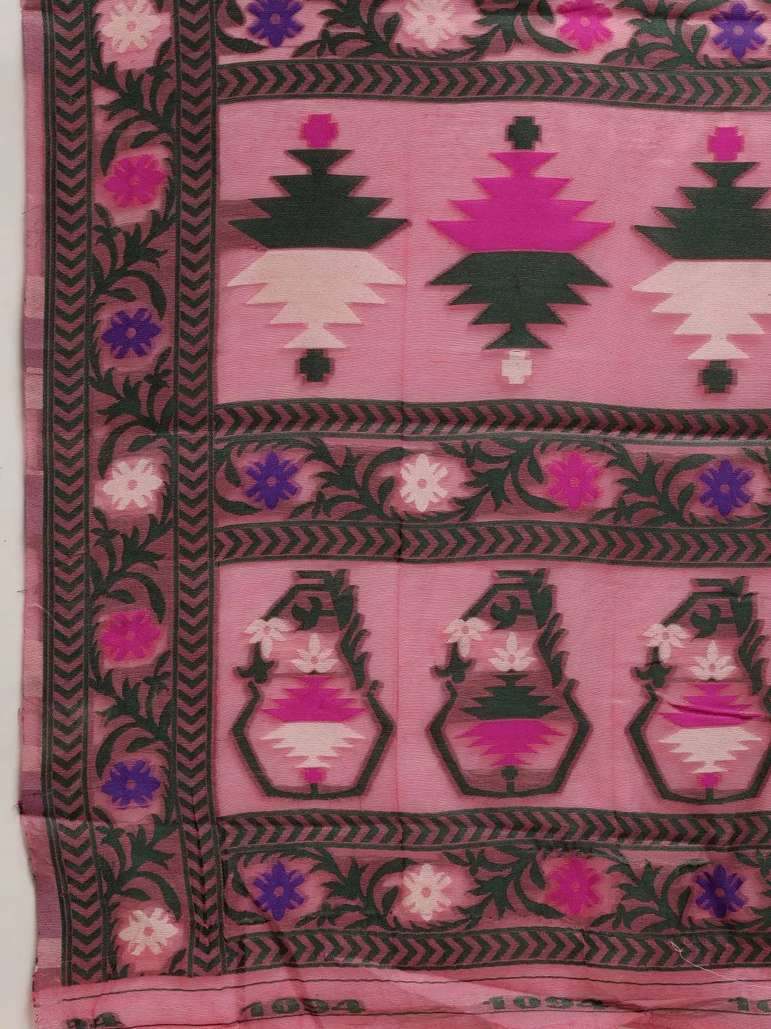 Dhakai Jamdani Cotton Silk Saree