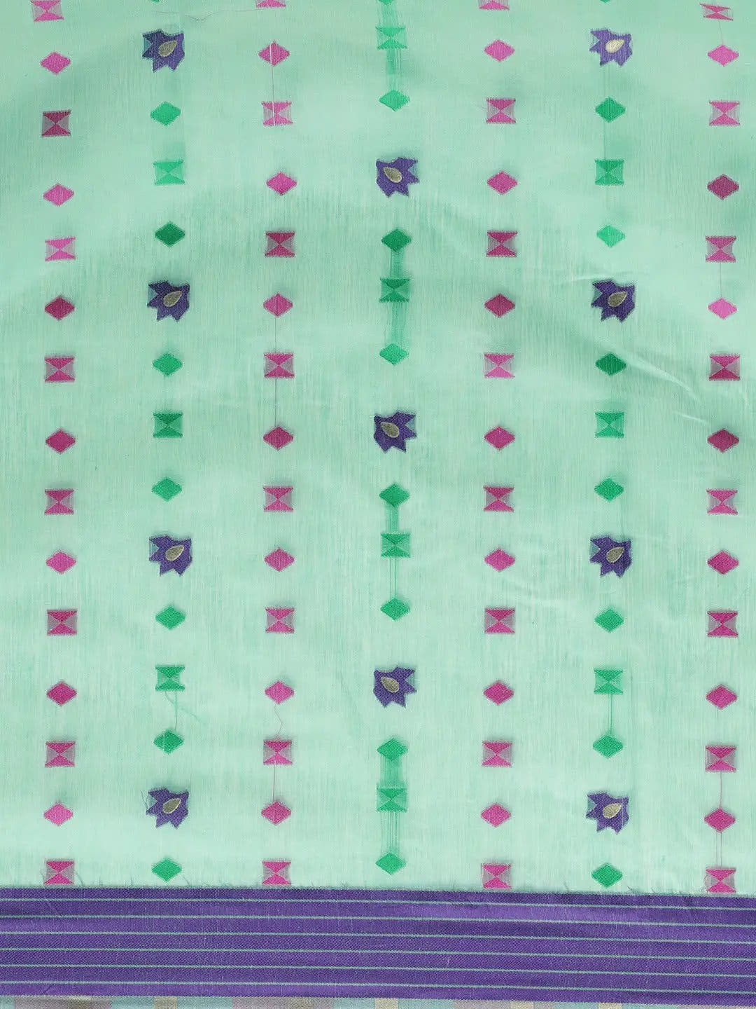Dhakai Jamdani Cotton Silk Saree