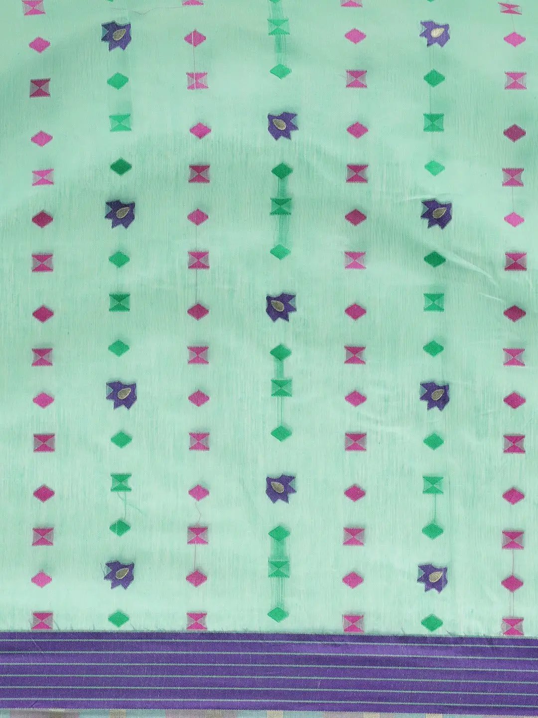 Dhakai Jamdani Cotton Silk Saree