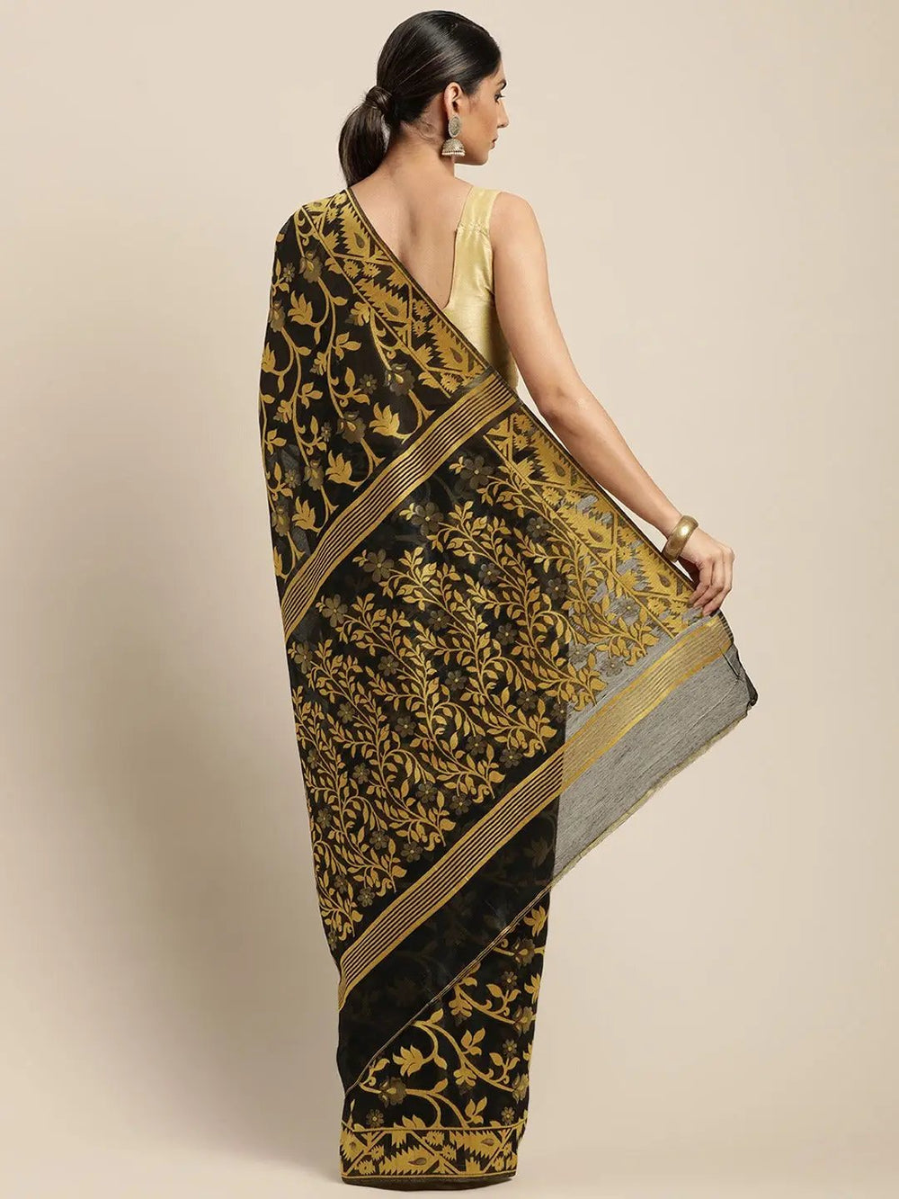 Dhakai Jamdani Cotton Silk Saree