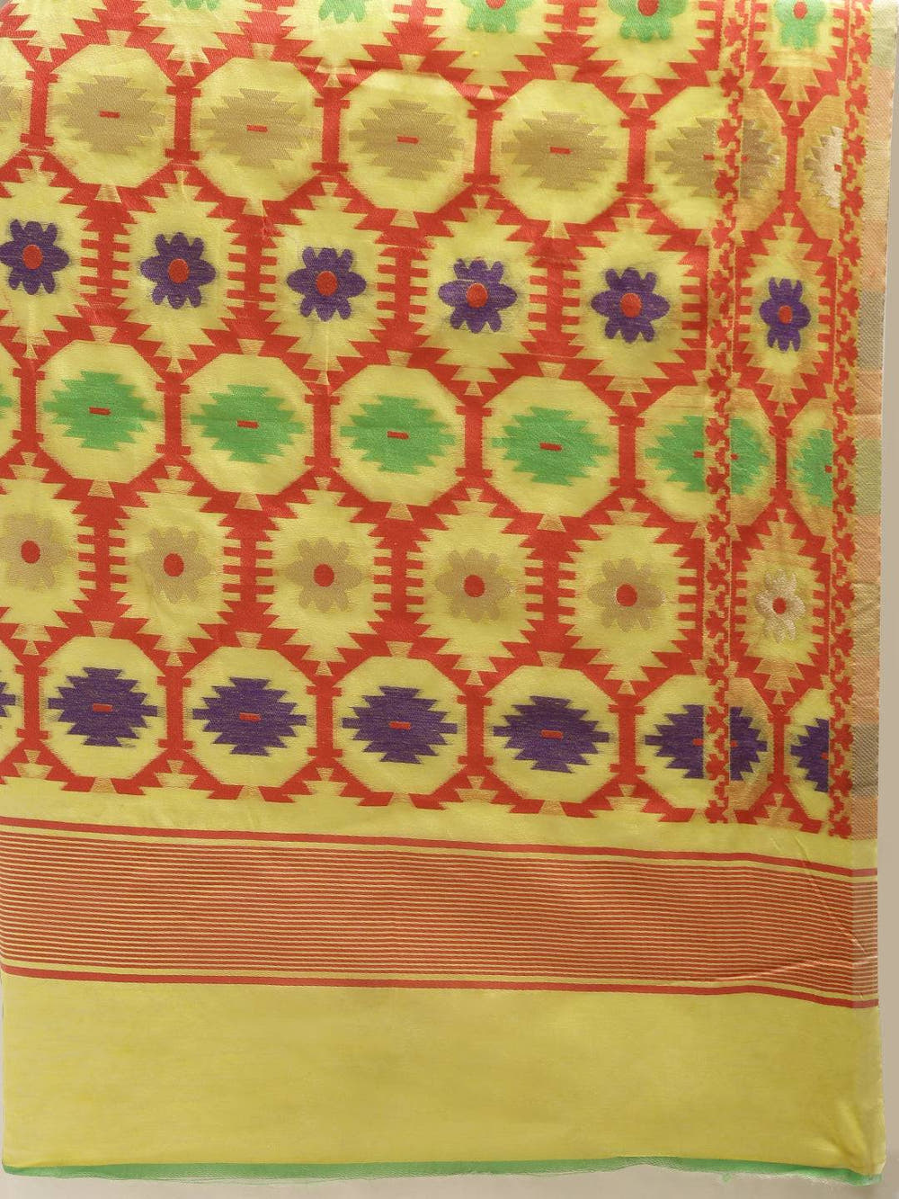 Stylish Dhakai Jamdani Cotton Silk Saree 