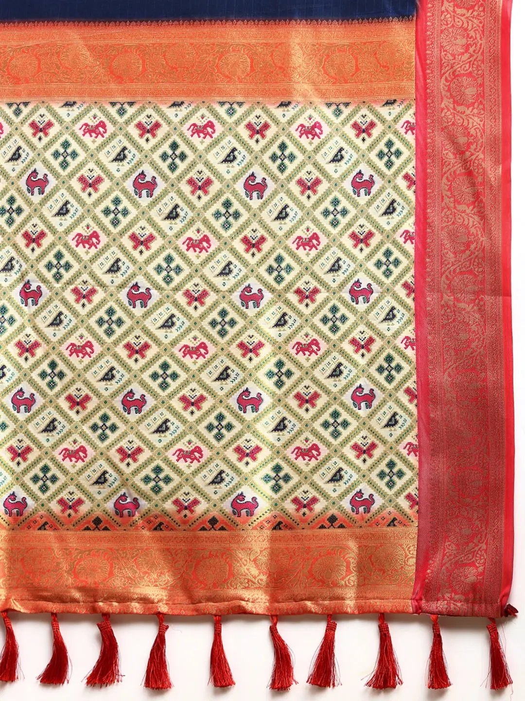  Ikkat Digital Print Soft Silk Saree