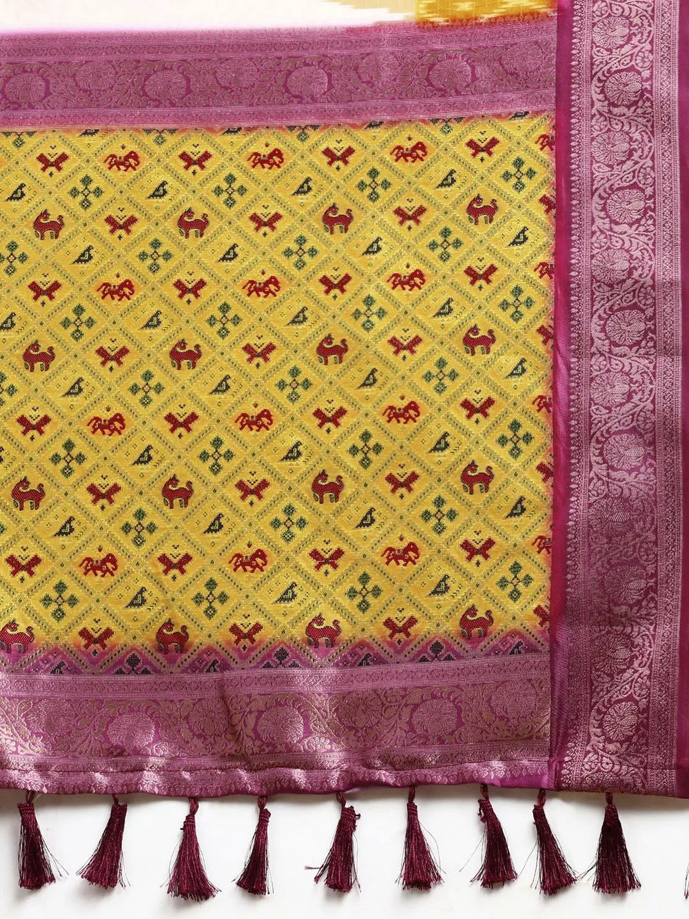  Ikkat Digital Print Soft Silk Saree