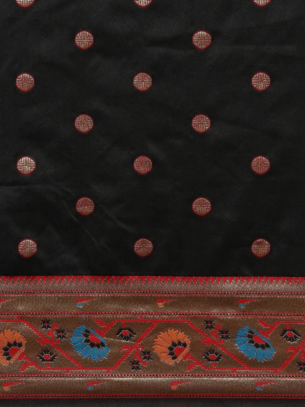 Black Colour Yevla Paithani Soft Silk Saree