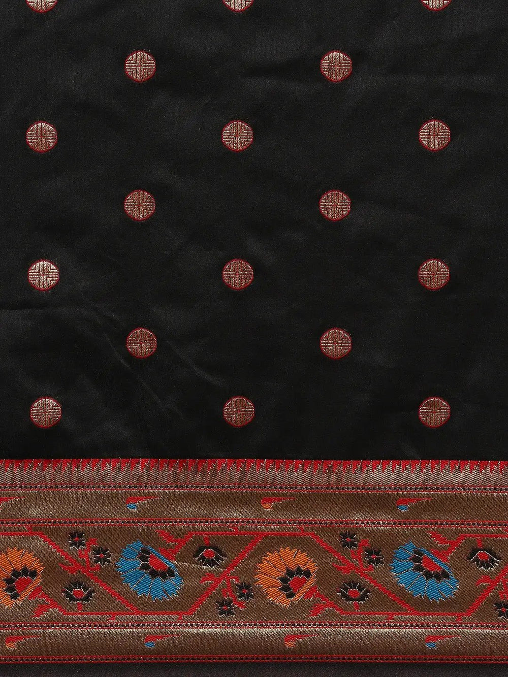 Black Colour Yevla Paithani Soft Silk Saree
