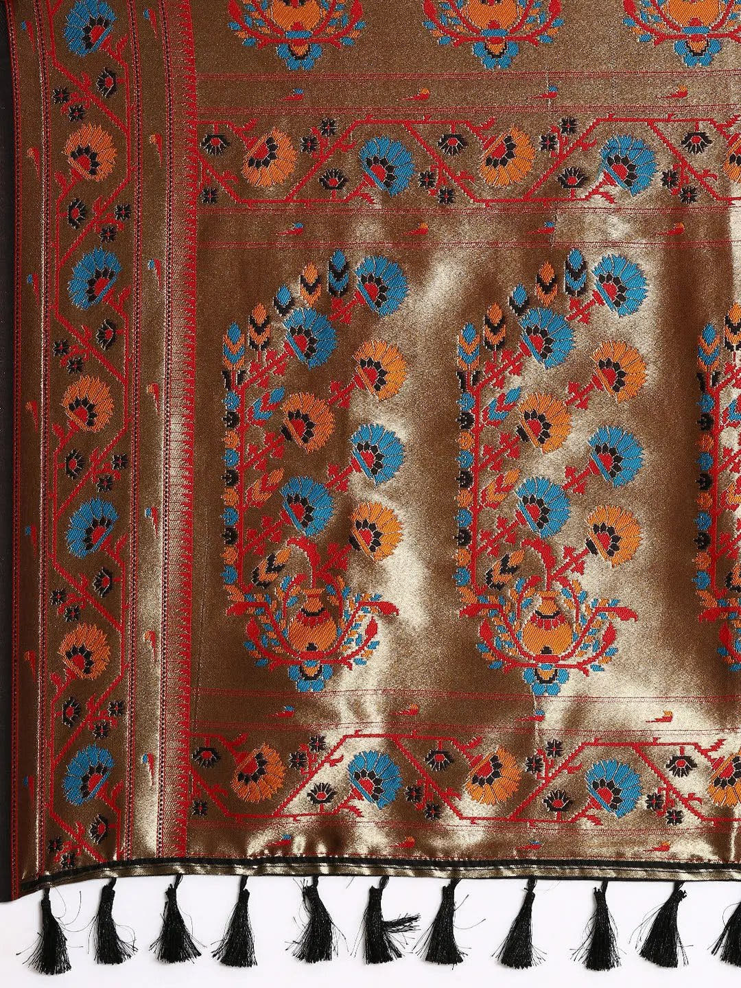 Black Colour Yevla Paithani Soft Silk Saree