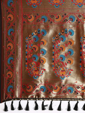 Black Colour Yevla Paithani Soft Silk Saree